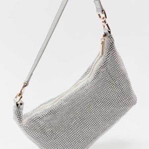 Luna Rhinestone Baguette Bag